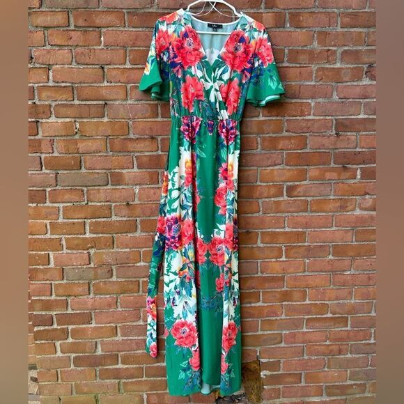Lulus Still in Paradise Green Floral Maxi Dress - Picture 3 of 8